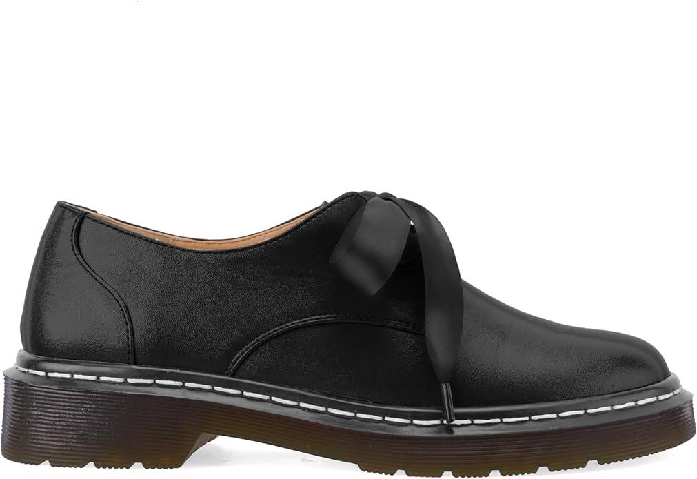 Lace-Up Loafers for Women Lug Sole Rounded Toe Oxford Shoes Business Work Office Dress Cute Non-Slip Comfortable Shoes