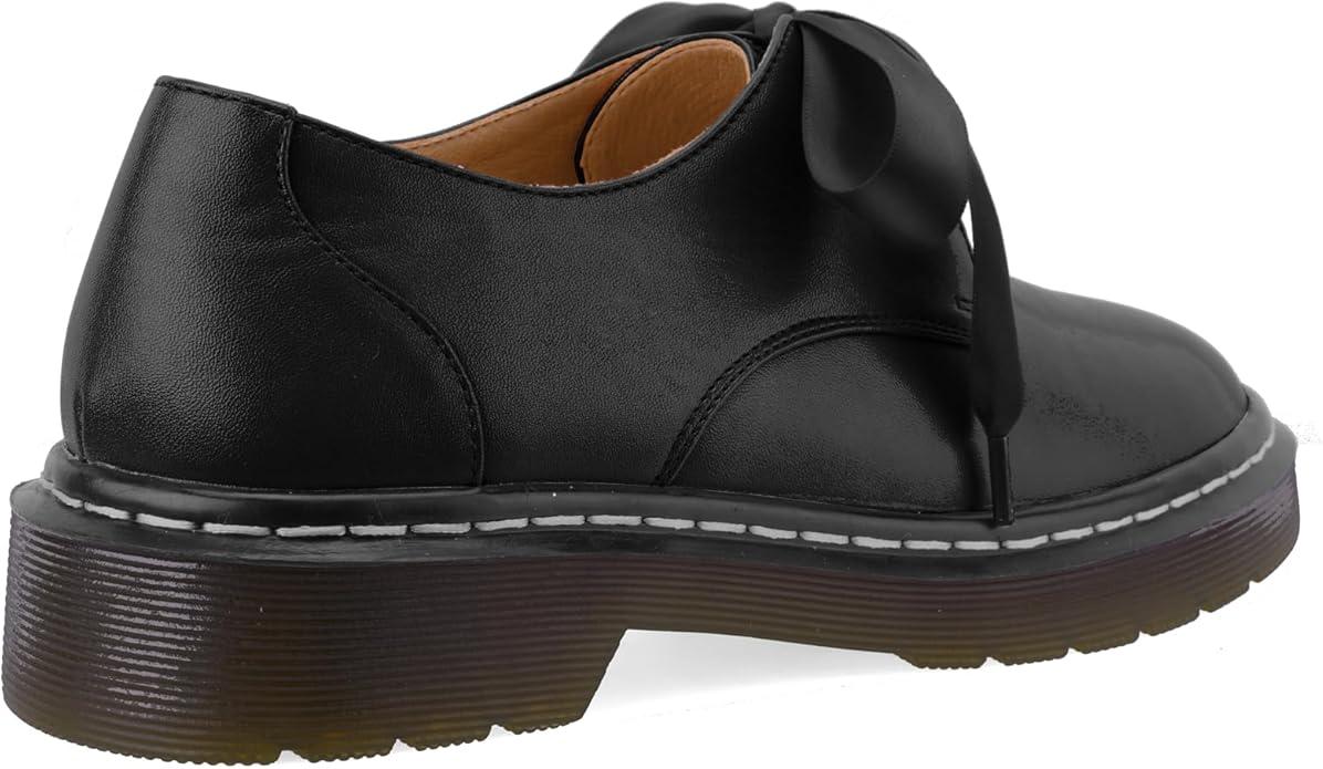 Lace-Up Loafers for Women Lug Sole Rounded Toe Oxford Shoes Business Work Office Dress Cute Non-Slip Comfortable Shoes