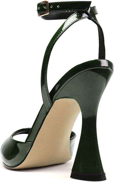 Black High Heels for Women Strappy Pointed Open Toe Heels Ankle Strap Kitten Heeled Sandals Wedding Bridal Party Prom Sexy Dress Shoes