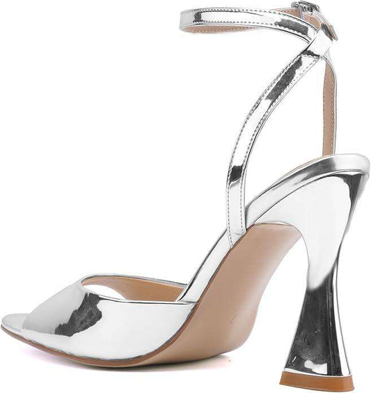 Black High Heels for Women Strappy Pointed Open Toe Heels Ankle Strap Kitten Heeled Sandals Wedding Bridal Party Prom Sexy Dress Shoes