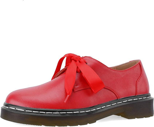 Lace-Up Loafers for Women Lug Sole Rounded Toe Oxford Shoes Business Work Office Dress Cute Non-Slip Comfortable Shoes