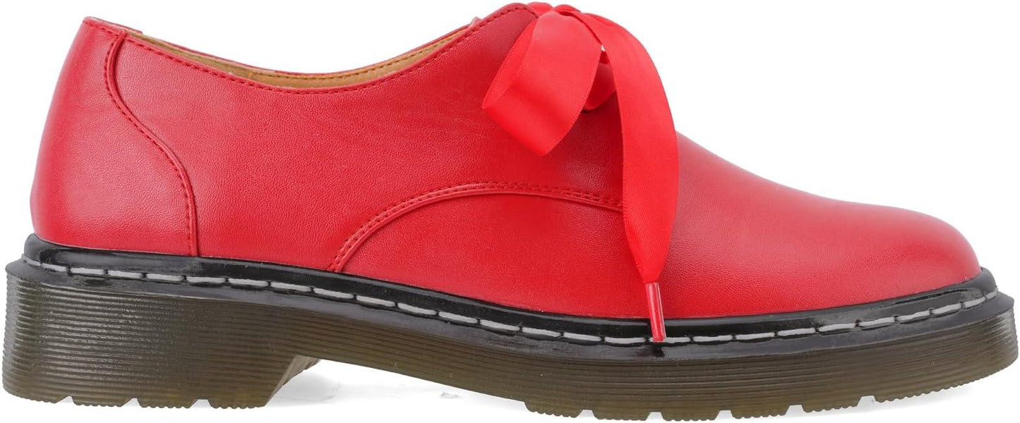 Lace-Up Loafers for Women Lug Sole Rounded Toe Oxford Shoes Business Work Office Dress Cute Non-Slip Comfortable Shoes