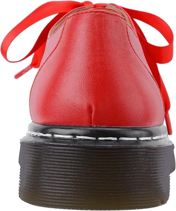 Lace-Up Loafers for Women Lug Sole Rounded Toe Oxford Shoes Business Work Office Dress Cute Non-Slip Comfortable Shoes