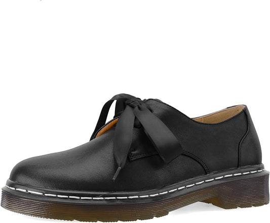 Lace-Up Loafers for Women Lug Sole Rounded Toe Oxford Shoes Business Work Office Dress Cute Non-Slip Comfortable Shoes